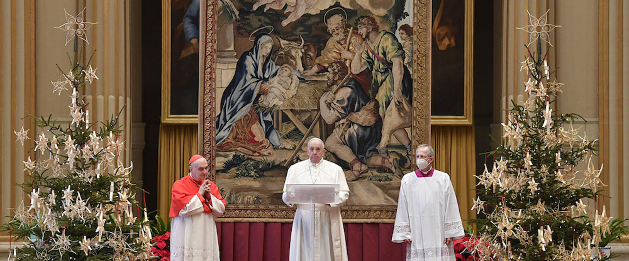 Papst Franziskus spendet den Segen 'Urbi et orbi' am 25. Dezember 2020 aus der Benediktionsaula im Vatikan.