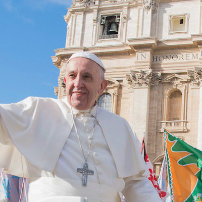 Papst Franziskus bei der letzten Generalaudienz des Heiligen Jahres der Barmherzigkeit am 12. November 2016 auf dem Petersplatz im Vatikan.