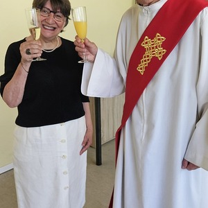 Gratulation durch Diakon Dr. Peter Zotti