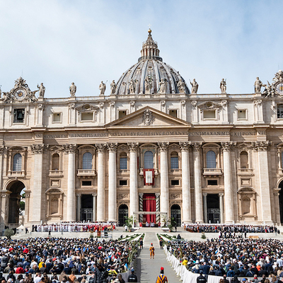 Messe mit Papst Franziskus auf dem Petersplatz an Palmsonntag am 02. April 2023 im Vatikan.