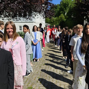 Vorbereitung zum Einzug in die Kirche