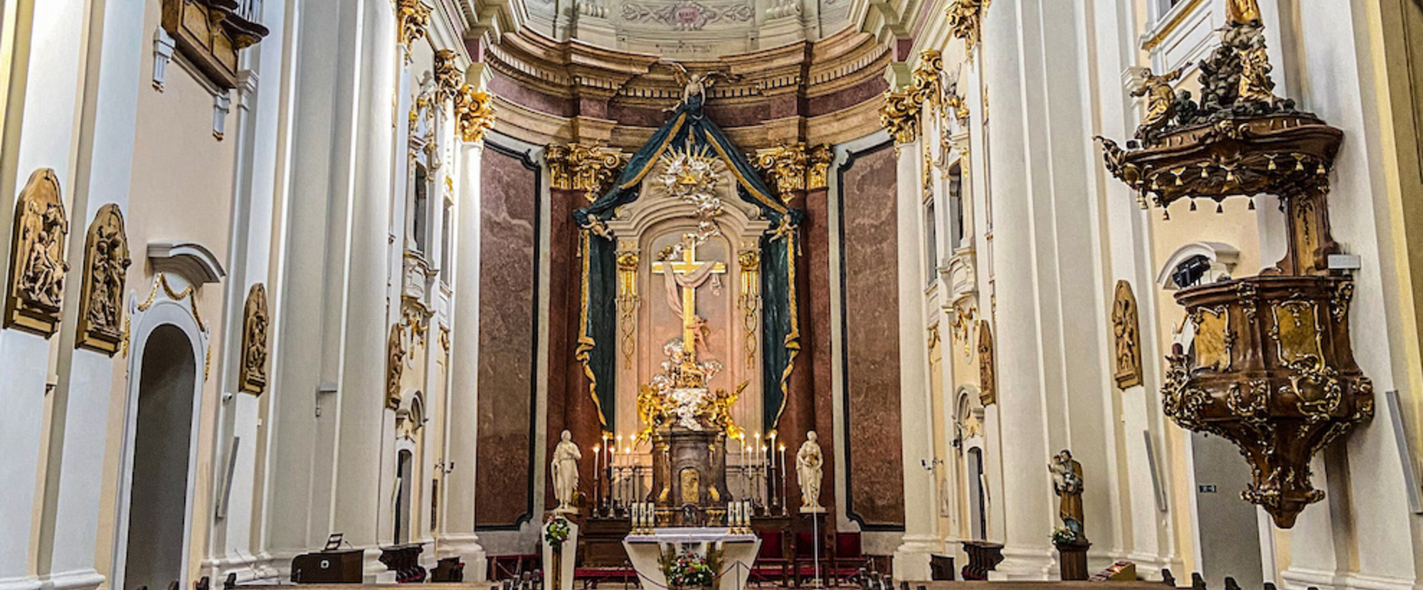 Basilika von den Sieben Schmerzen Mariens am 12. August 2021 in Sastin-Straze (Slowakei).